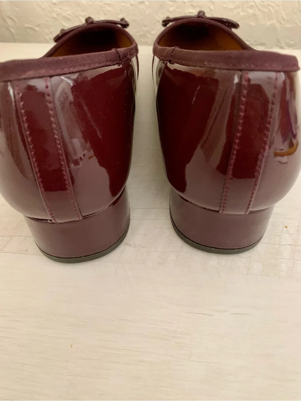 Talbots Rich Burgundy Vanessa Patent Low Block Heel